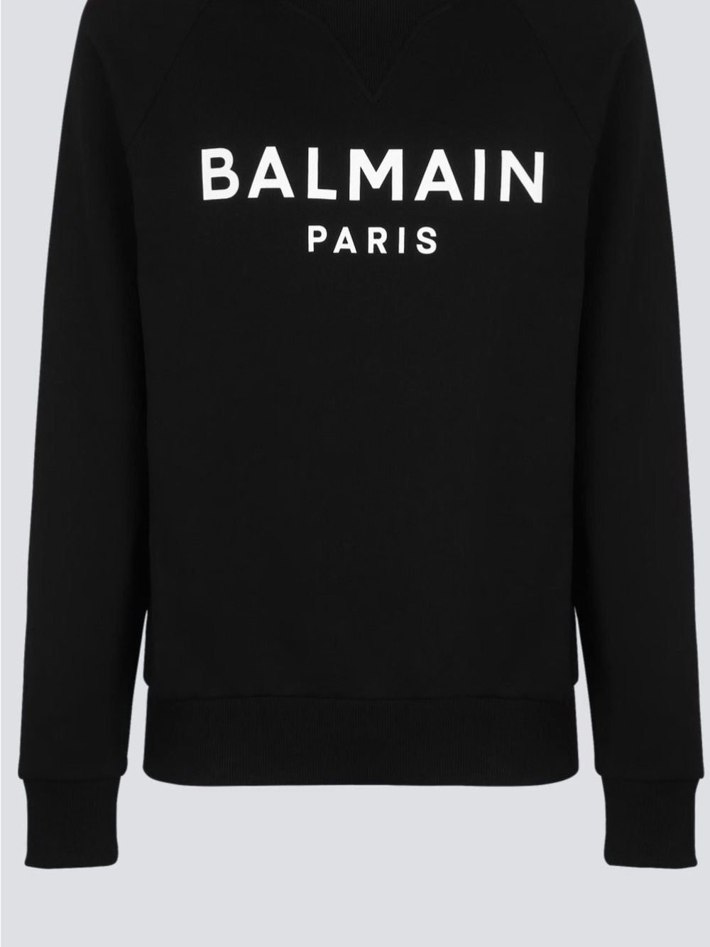 Balmain Black Crewneck Sweatshirt with White Logo